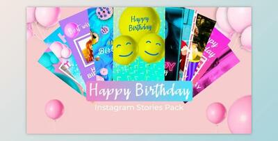 Happy Birthday Instagram Stories (Videohive 39200346) - AE Project