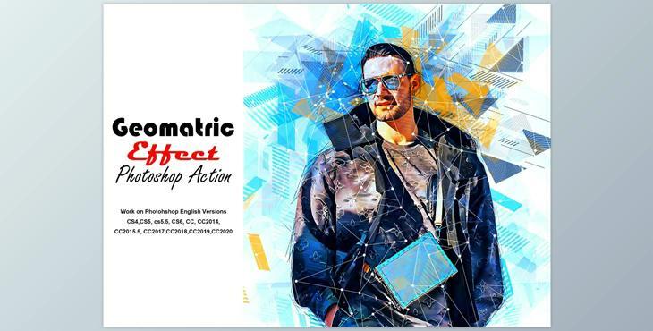 Geometric Effect Photoshop Action CreativeMarket-5184654 (ATN, PAT, PDF, ABR)