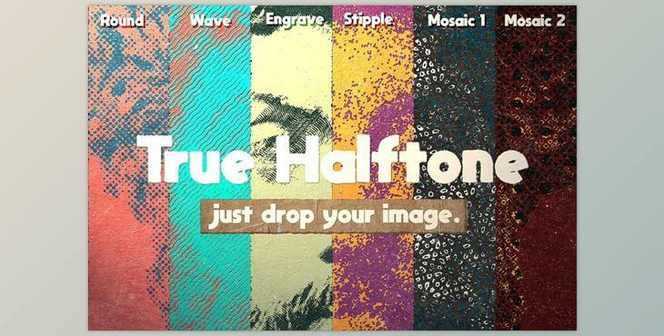 True Halftone PSD Template CreativeMarket - 6877890