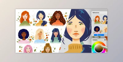 Painting Skin Tones: Draw Stylized Mini Portraits and Create Color Palettes in Procreate