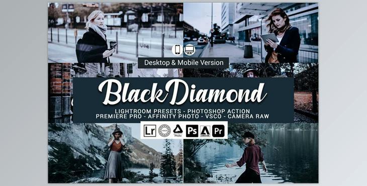 Black Diamond Lightroom Presets CreativeMarket-5156439 (XMP, DNG, LRTEMPLATE, PS)
