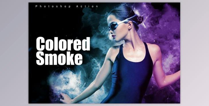 Colored Smoke Photoshop Action By ScaryClown (ABR, TXT, ATN)