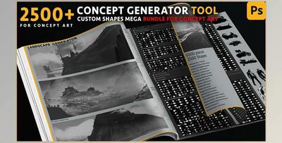 Artstation – Concept Generator Tool [Custom shape Mega BUNDLE – 5200 pieces ] [Photoshop]