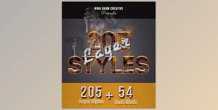 205 Photoshop Layer Styles Bundle – GraphicRiver 28370150