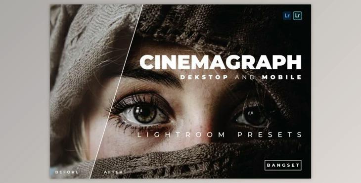 Cinemagraph Desktop and Mobile Lightroom Preset by Bangset
