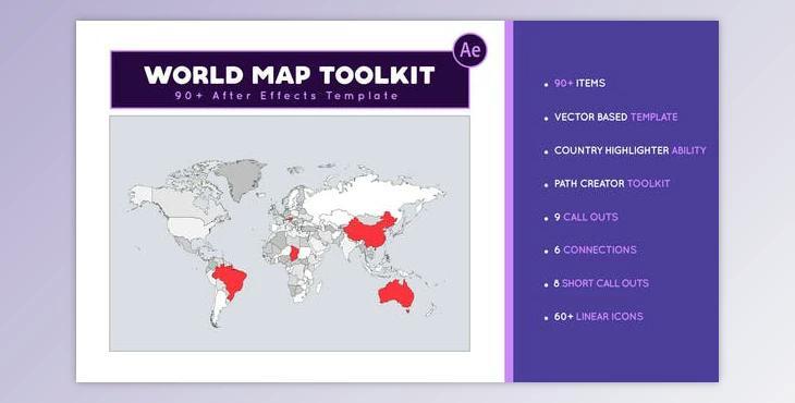 World Map Toolkit (Videohive 30857481) - AE Project