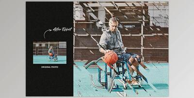 Refraction Square And Poster Effect