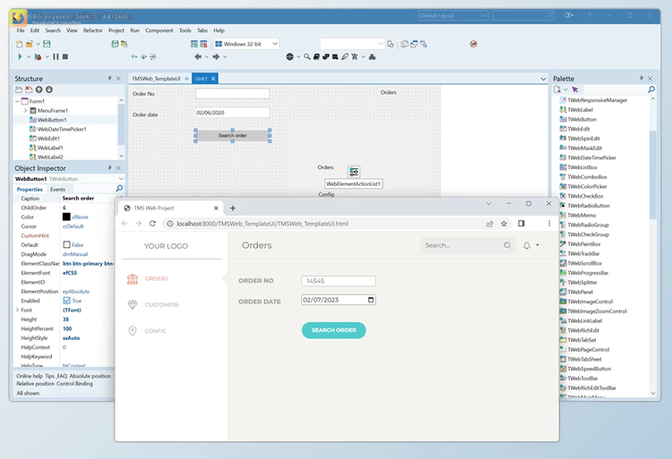 TMS WEB Core v2.7.2.2 (21 Feb 2025) for Delphi 11-12 Athens Full Source