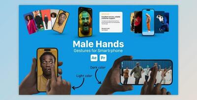 Male Hand Gesture for Smartphones (Videohive 51691929) - AE Project