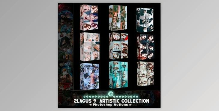 2lagus 9 Artistic Collection Photoshop Actions GraphicRiver-31604326 (ATN)