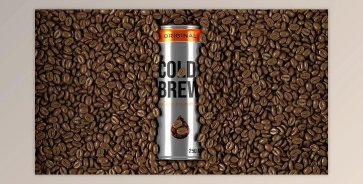 Cold Coffee Can Packaging Mockup (Videohive 33590869) - AE Project