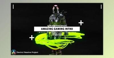 Gaming Intro – Gamer channel opener Davinci Resolve project (Videohive 35478244)