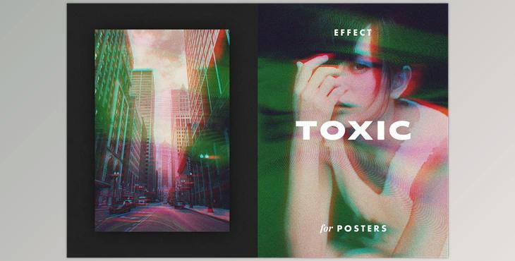 Toxic Glitch Effect for Posters CreativeMarket - 7035842