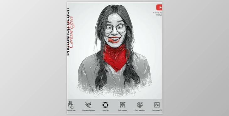 Cartoon Effects Photoshop Action GR-29751253 (ABR, ATN)