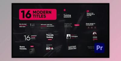 Modern Titles - MOGRT (Videohive 33237477)