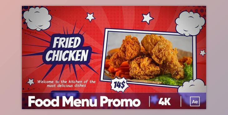 Retro Style Food Menu Promo (Videohive 36230063) - AE Project