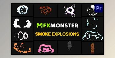 Smoke Explosions Pack - Premiere Pro MOGRT (Videohive 32288589)