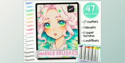 Copic Inspired Marker Brushes for Procreate