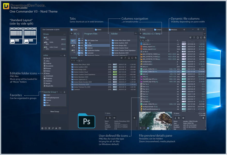 OneCommander Pro v3.95.9.0 Multilingual + Portable Edition + Keygen