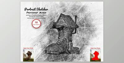 Portrait Sketcher Photoshop Action By Studio Retouch