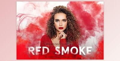Red Smoke Photoshop Overlays Creativemarket 3894299