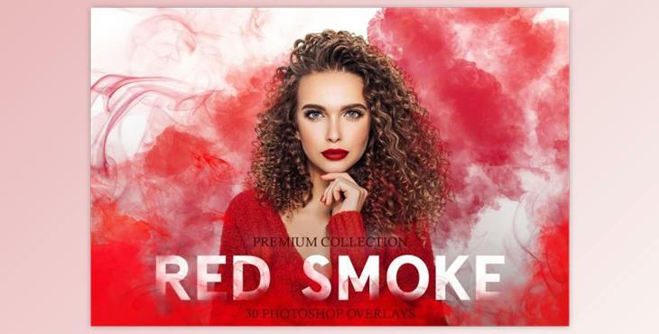 Red Smoke Photoshop Overlays Creativemarket 3894299