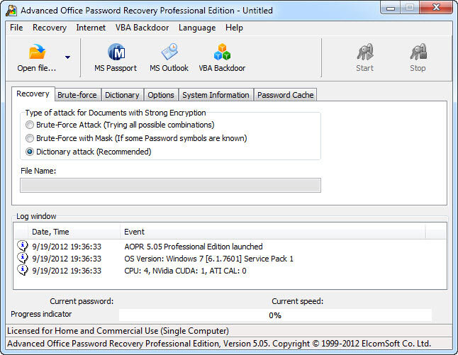 Advanced Office Password Recovery 7.20.2665