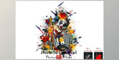 Artistic Colorful Photoshop Action CreativeMarket - 7271604