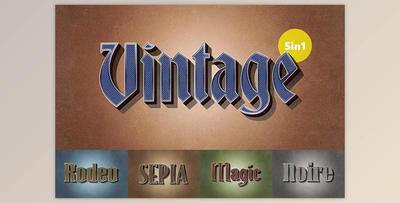 Vintage Ribbed Text Effect - 92532932