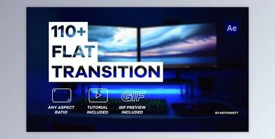 Flat Transition Pack (Videohive 36599140) - AE Project