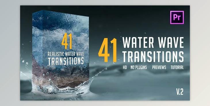 Realistic Water Wave Transitions Pack (Videohive 21738834) - PR Project