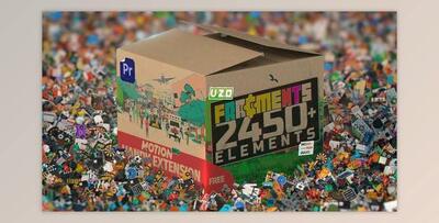 Motion Bro 4 Fragments Premiere Pro 2450+ Animated 2D Elements (Videohive 34424151)