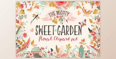 Sweet Garden Floral Clipart Bundle By Creativeqube Design (PNG, JPG, .Ai)