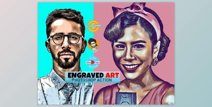 Engraved Art Effect By MRI STUDIO