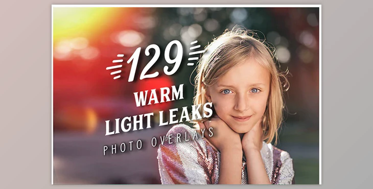 129 Warm Light Leaks Photo Overlays By bundlecat