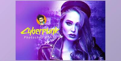 Cyberpunk Photoshop Action CreativeMarket-5734504 (JPG, ATN)