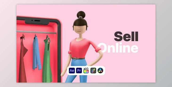Explainer Girl Online Shopping (Videohive 50622934) - AE Project