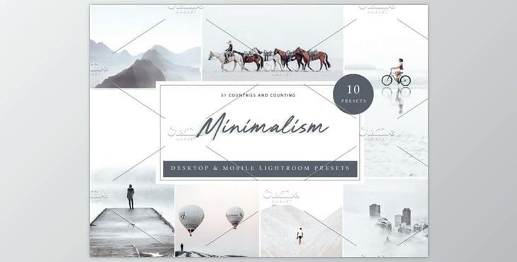 10 x Lightroom Presets, Minimalism CreativeMarket-5962576