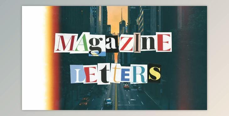 Magazine Cutout Letters (Videohive 36415540) - AE Project