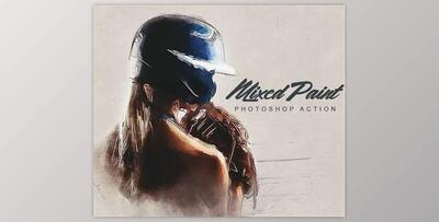 Graphicriver – Mixedpaint Photoshop Action 22085961 (ABR, PAT, ATN)