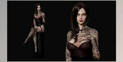 Unreal Engine - Characters Lady Vamp (Engine version 4.18 - 4.27, 5.0 - 5.2)