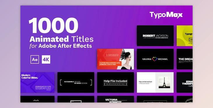 TypoMax – 1000 Animated Titles for After Effects (Videohive 39625348) - AE Project