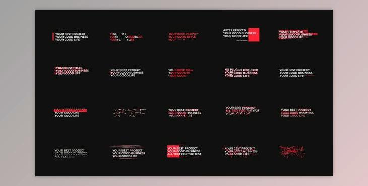 20 Unique Motion Titles (VideoHive 2037222167)