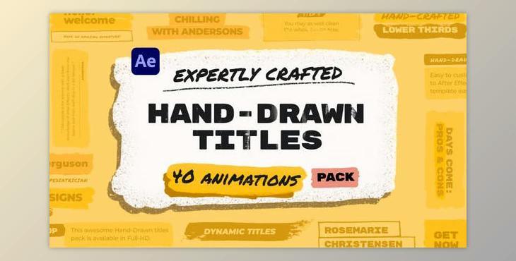 Hand Drawn Brush Titles Pack (Videohive 37507418) - AE Project