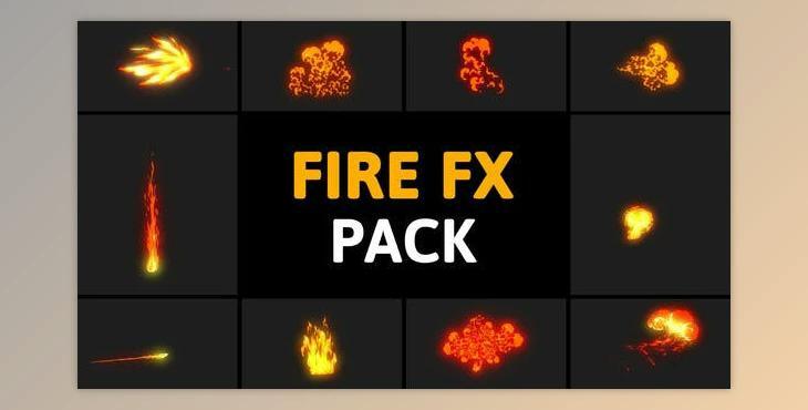 Cartoon Fire Elements Pack (Videohive 35473912) - AE Project