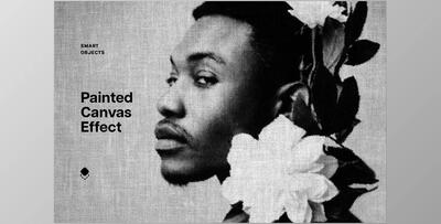 Painted Canvas Photo Effect - 91914429