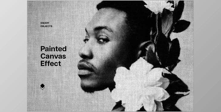 Painted Canvas Photo Effect - 91914429