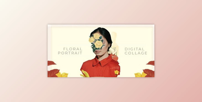 Floral Portrait Digital collage Step by Step in Adobe Photoshop