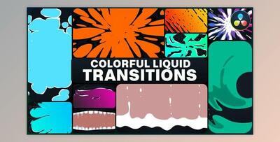Colorful Liquid Transitions for DaVinci Resolve (Videohive 51868995)