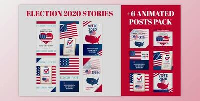 Election Stories and Posts Pack (Videohive 29042680) - PR Project